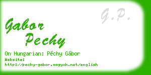 gabor pechy business card