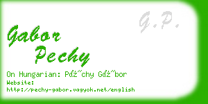 gabor pechy business card